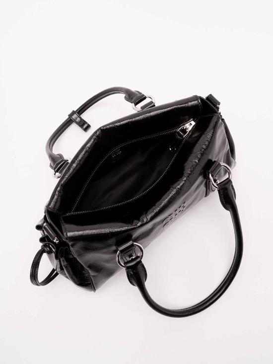 26FW 미우미우 글로시 레더 핸드백 5BA3332A44VOOOF0002 BLACK - MIU MIU