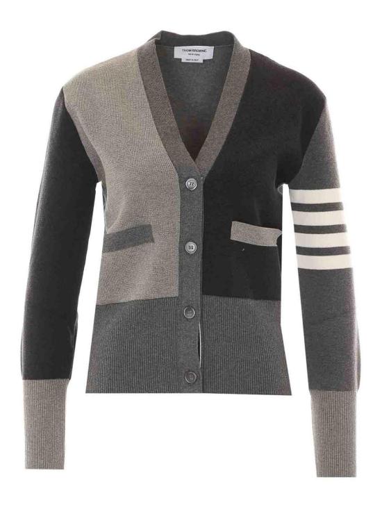 26FW 톰브라운 펀믹스 밀라노 스티치 4바 코튼 가디건 FKC207F00219982 GREY
