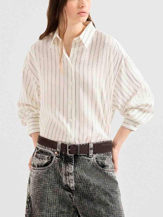 26FW 브루넬로 쿠치넬리 셔츠 MH770M2A06C001 WHITE - BRUNELLO CUCINELLI