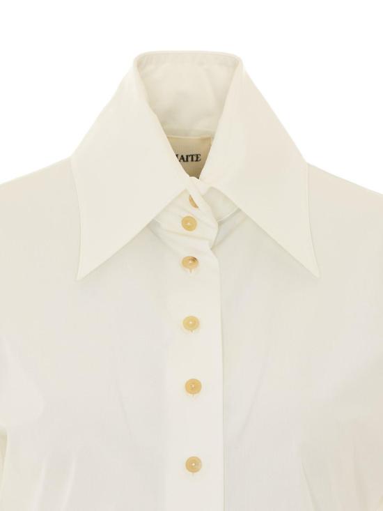 26FW 케이트 아이비 포멀 셔츠 블라우스 2482195168 White - KHAITE