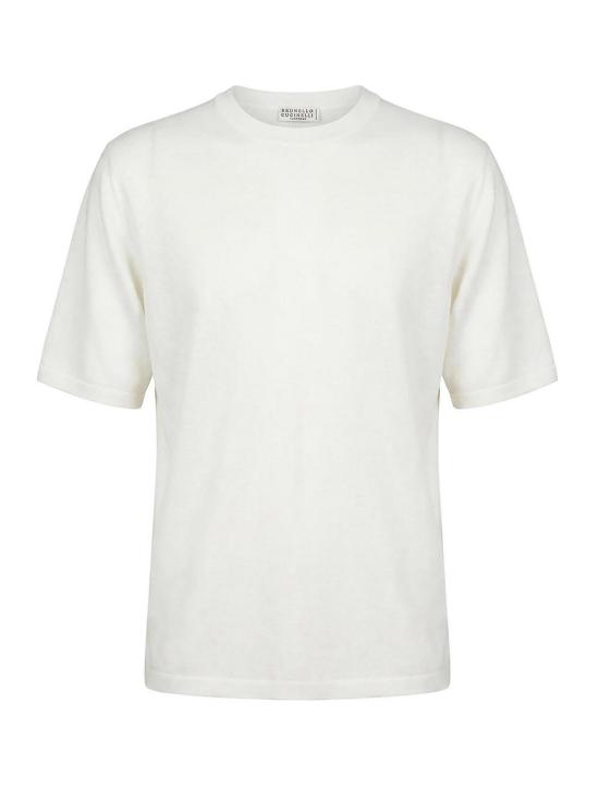 26FW 브루넬로 쿠치넬리 반팔 티셔츠 M13835700C159 White