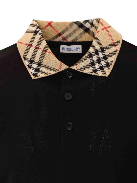 26FW 버버리 폴로 티셔츠 8126965 Black - BURBERRY