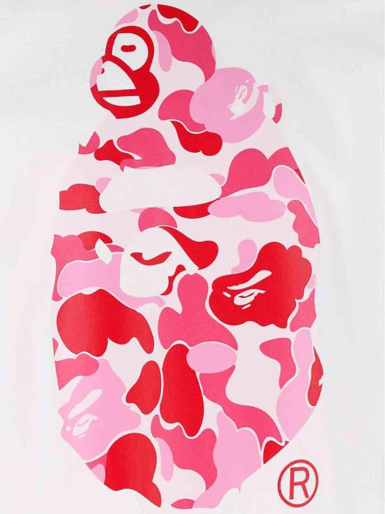 26SS 베이프 반팔 티셔츠 002TEM301003MWHITEXPINK - BAPE