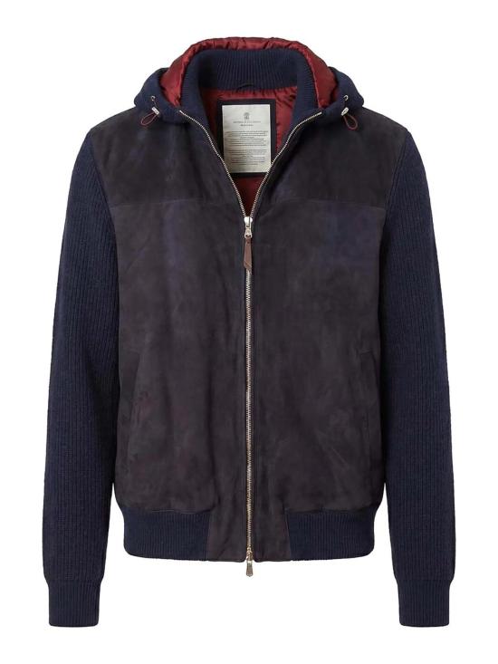 26FW 브루넬로 쿠치넬리 봄버 자켓 MPCLF2053CWK69 Blue