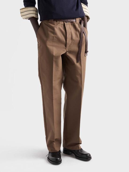26FW 프라다 테크니컬 캔버스 팬츠 GEP2726287S182F0ADE LIGHT BROWN - PRADA