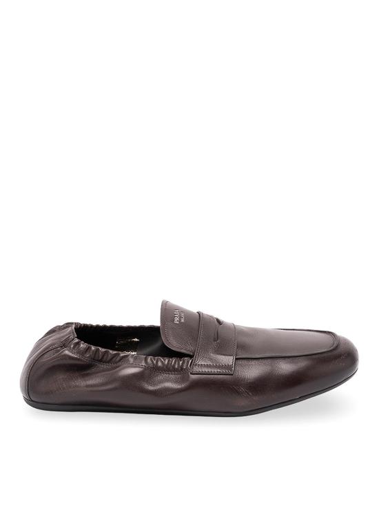 26FW 프라다 셔플 앤틱 레더 로퍼 2DG1587V6FG012F0003 DARK BROWN