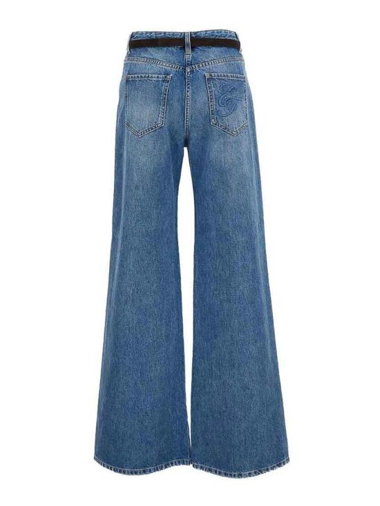 26FW 엘리자베타프랜치 스트레이트 팬츠 PJ20N66E2139 Blue - ELISABETTA FRANCHI