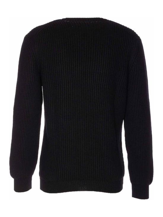 26SS 펜디 맥시 로고 자수 울 리브 니트 스웨터 FZX091AW0CF0QA1 Black - FENDI