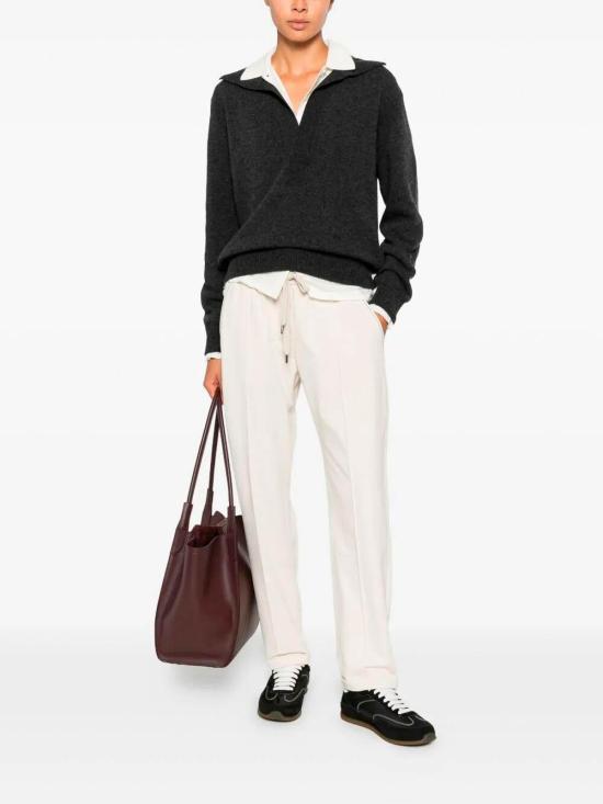 26FW 브루넬로 쿠치넬리 트레이닝/조거 팬츠 MH827FB799C9815 WHITE - BRUNELLO CUCINELLI