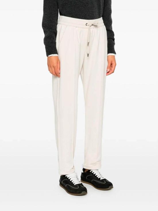 26FW 브루넬로 쿠치넬리 트레이닝/조거 팬츠 MH827FB799C9815 WHITE - BRUNELLO CUCINELLI