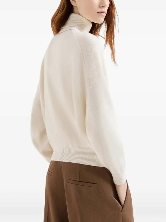 26FW 브루넬로 쿠치넬리 터틀넥 M12744403C2832 White - BRUNELLO CUCINELLI