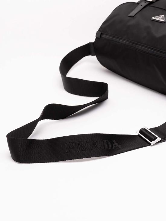 26FW 프라다 리나일론 카프스킨 가죽 메신저백 2VD0722C26VDMOF0002 Black - PRADA