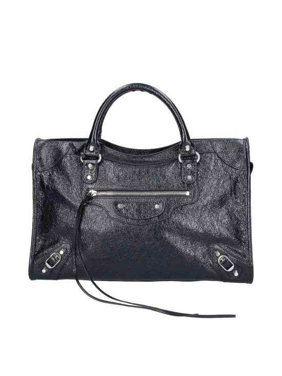 26FW 발렌시아가 르 시티 백 미디움 8657602ACLR1000 BLACK