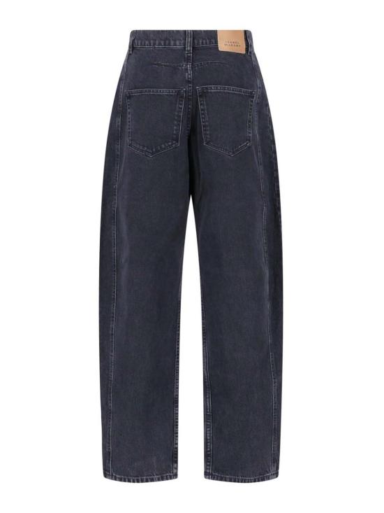 26FW 이자벨마랑 리샤 솔리드 데님 배럴 진 PA0778FAD3H01I02FK Black - ISABEL MARANT