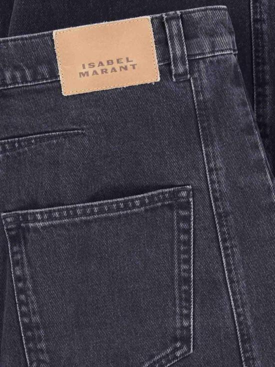 26FW 이자벨마랑 리샤 솔리드 데님 배럴 진 PA0778FAD3H01I02FK Black - ISABEL MARANT