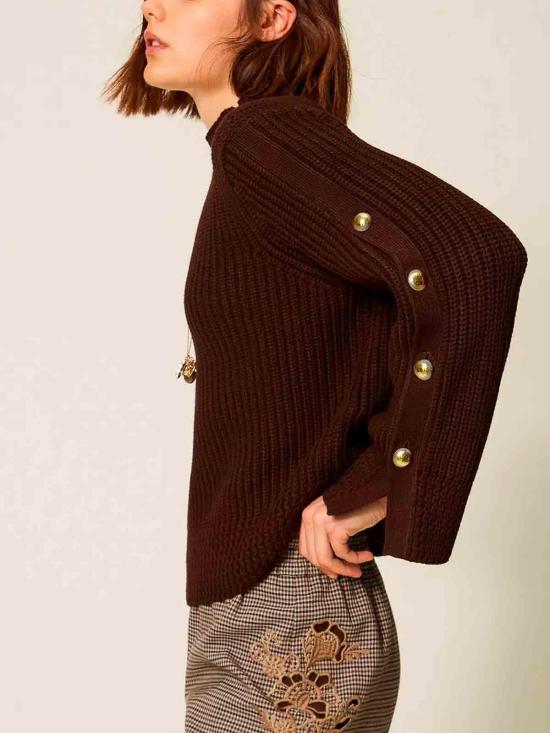 26FW 트윈셋 터틀넥 262TP317013411 Brown - TWINSET
