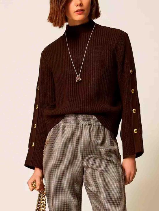 26FW 트윈셋 터틀넥 262TP317013411 Brown - TWINSET