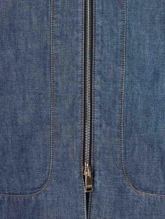 26FW 펜디 미디 스커트 FLQ609AW8HF0QB0 Dark Blue - FENDI