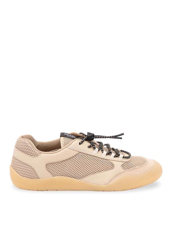 26FW 프라다 스피드락 레더 앤 메쉬 패브릭 스니커즈 2EE4683ZM0FG000F0F24 DARK BEIGE