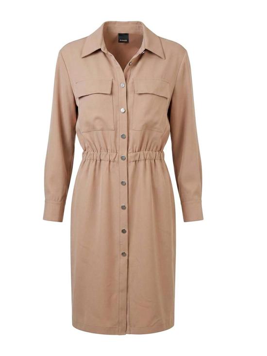 26FW 핑코 미디 스커트 107577A18EL13 Beige