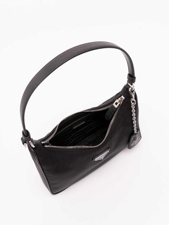 26FW 프라다 리나일론 앤 사피아노 미니 백 1N204PR064F0002 Black - PRADA