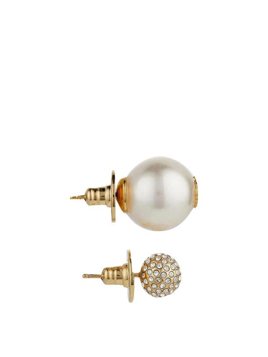 26FW 지미추 이어링 AURISTUDSJIQGOLDWHITECRYSTAL - JIMMY CHOO
