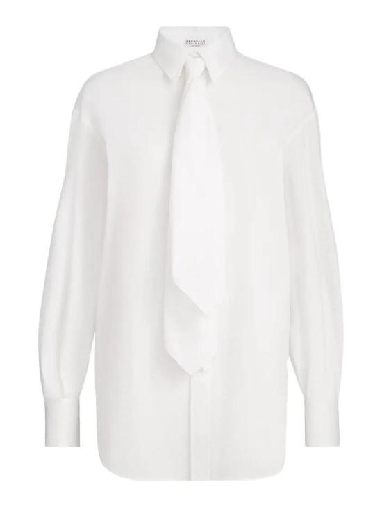26FW 브루넬로 쿠치넬리 셔츠 M0091M3A56C159 WHITE