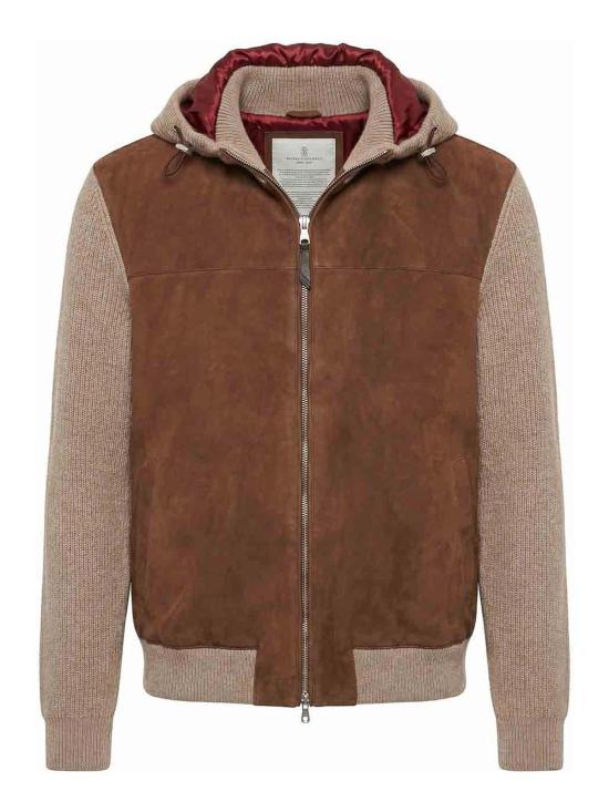 26FW 브루넬로 쿠치넬리 봄버 자켓 MPCLF2053CIW19 Brown