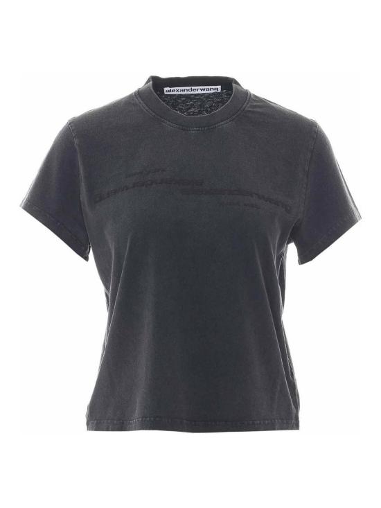 26FW 알렉산더 왕 반팔 티셔츠 1CC3261386011 Black