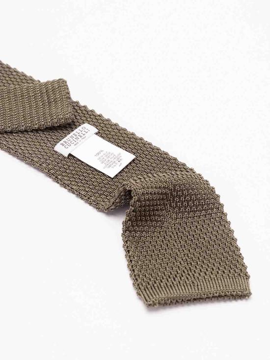 26FW 브루넬로 쿠치넬리 넥타이 MM8880018C2805 DARK GREEN - BRUNELLO CUCINELLI