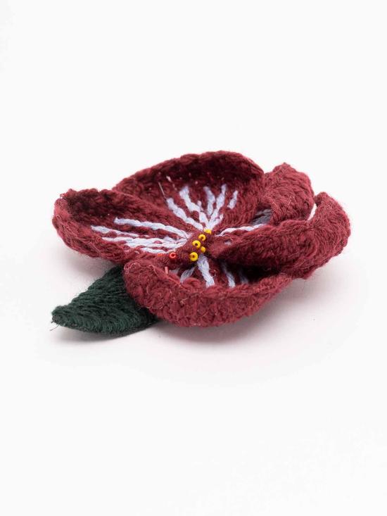 26FW 알라누이 브로치 LWRR005E26KNI0012857 Burgundy - ALANUI