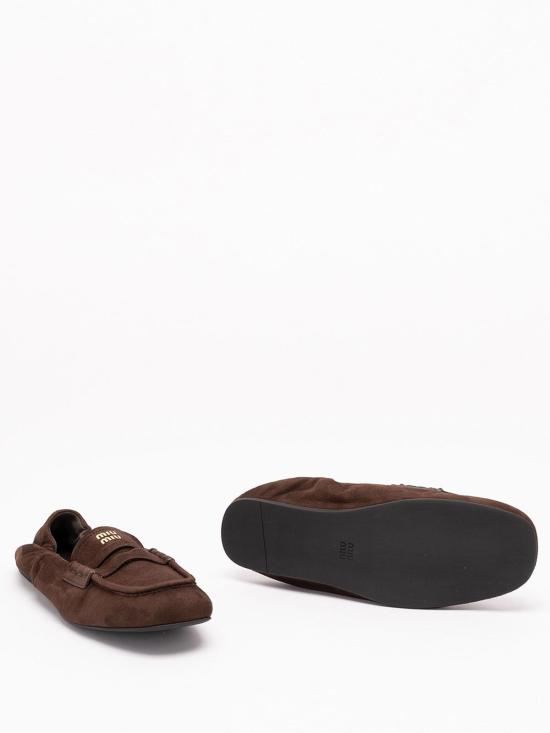 26FW 미우미우 루슈 나파 레더 로퍼 5D341E008FD005F0003 DARK BROWN - MIU MIU