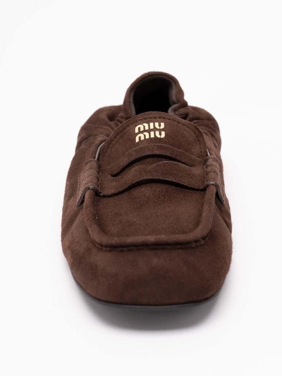 26FW 미우미우 루슈 나파 레더 로퍼 5D341E008FD005F0003 DARK BROWN - MIU MIU