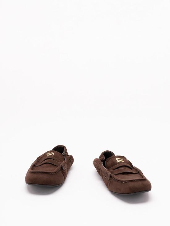 26FW 미우미우 루슈 나파 레더 로퍼 5D341E008FD005F0003 DARK BROWN - MIU MIU