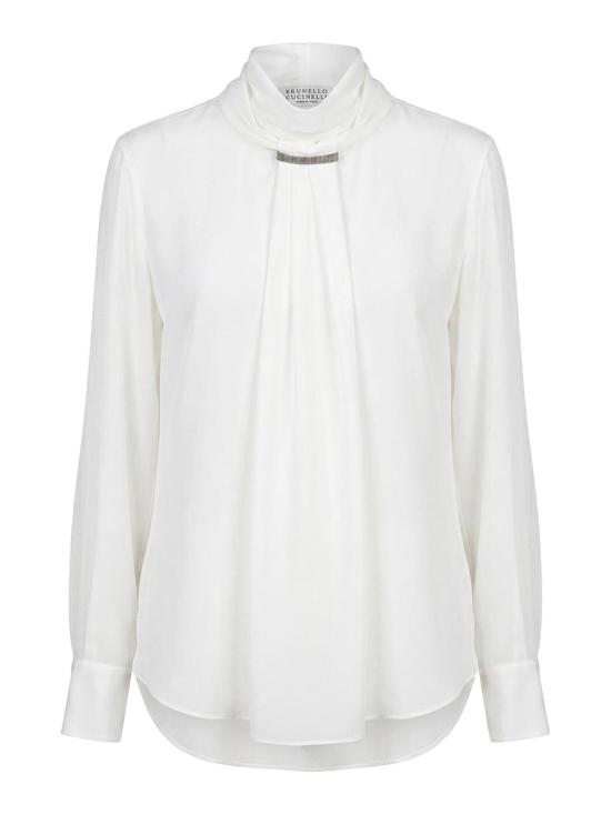 26FW 브루넬로 쿠치넬리 블라우스 MB993B1G04C600 White