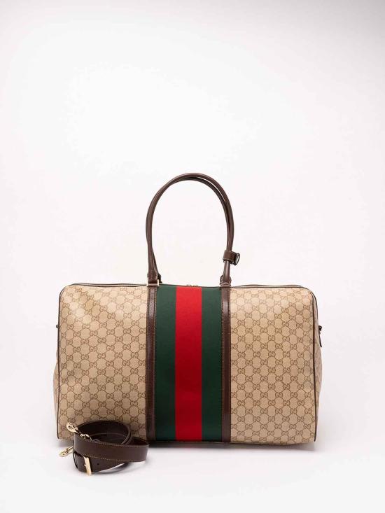 26FW 구찌 웹 미디엄 GG 더플백 875059FAF798547 Beige - GUCCI