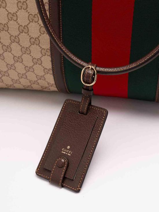 26FW 구찌 웹 미디엄 GG 더플백 875059FAF798547 Beige - GUCCI