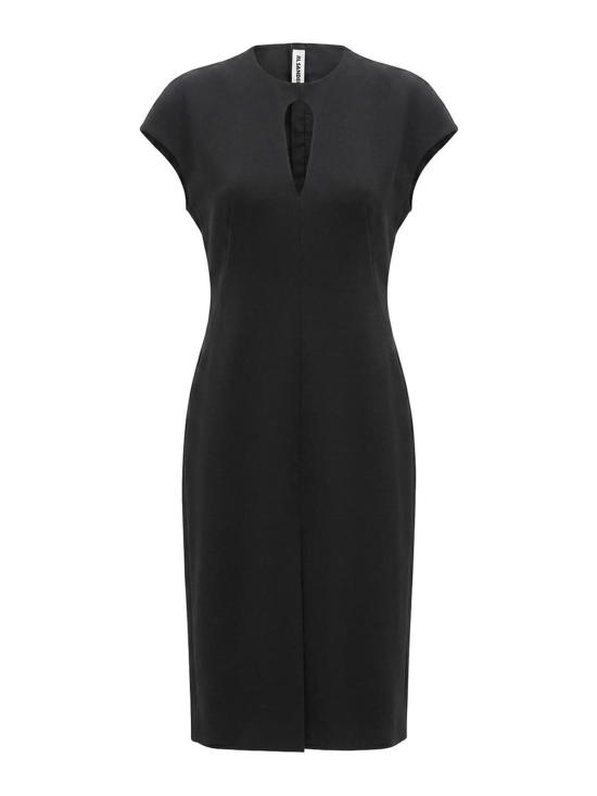 26FW 질샌더 미디 스커트 J02CT0640J40356001 Black
