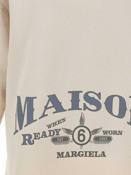 26FW MM6 메종마르지엘라 후드 티셔츠 SH0GU0044M25014 103 ECRU - MM6 MAISON MARGIELA
