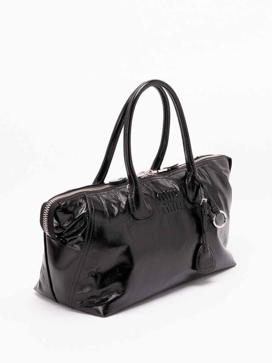26FW 미우미우 샤이니 레더 백 5BA3352A44VOOOF0002 BLACK - MIU MIU