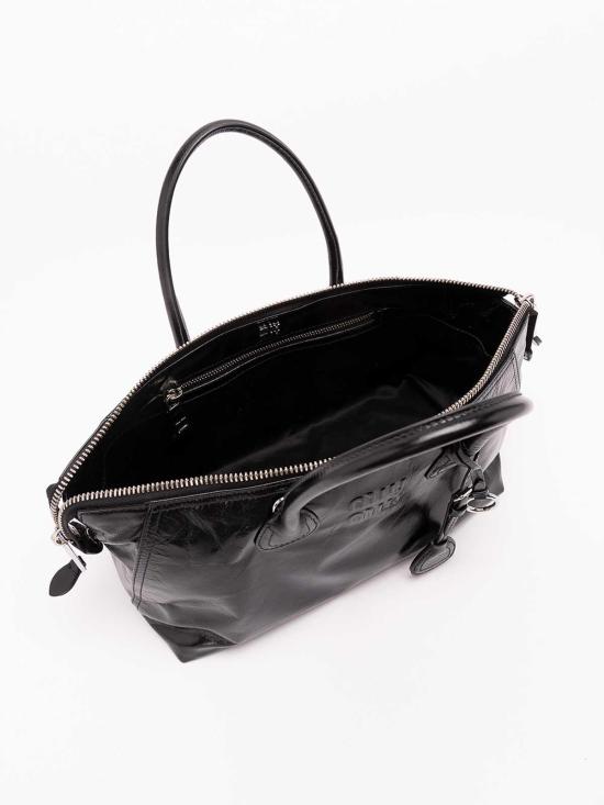 26FW 미우미우 샤이니 레더 백 5BA3352A44VOOOF0002 BLACK - MIU MIU