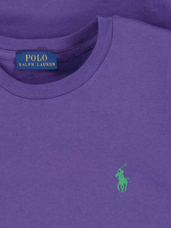26FW 폴로 랄프로렌 클래식 핏 포니 로고 자수 티셔츠 211B14605002 Purple - POLO RALPH LAUREN
