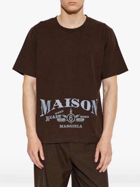 26FW MM6 메종마르지엘라 반팔 티셔츠 SH0GC0075M20050 142 BROWN - MM6 MAISON MARGIELA