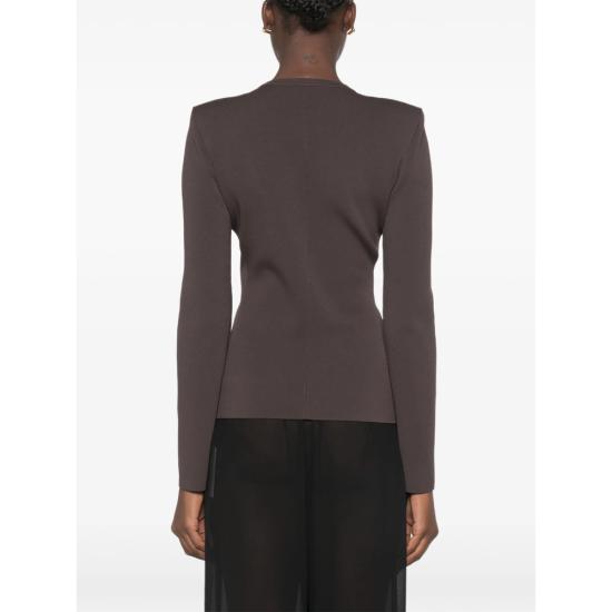 26FW 엘리자베타프랜치 가디건 MK68B66E2 EV9 BROWN - ELISABETTA FRANCHI