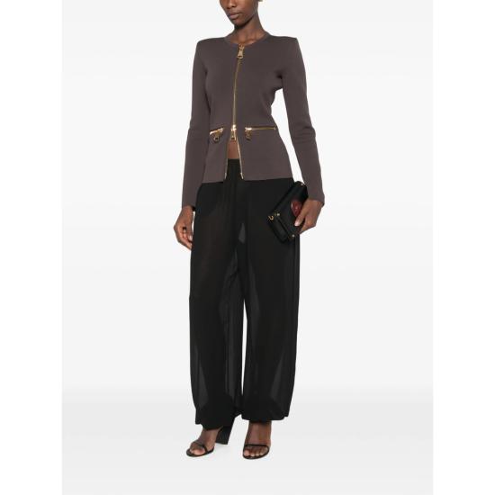 26FW 엘리자베타프랜치 가디건 MK68B66E2 EV9 BROWN - ELISABETTA FRANCHI
