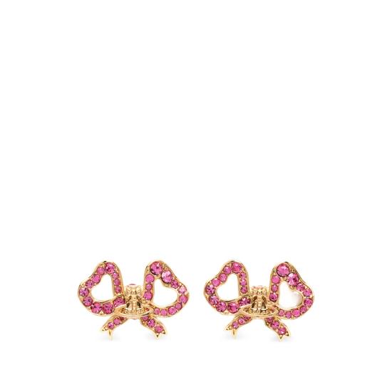 26FW 비비안웨스트우드 리고베르타 리본 귀걸이 6201037J 02R105 R105 GOLD PINK