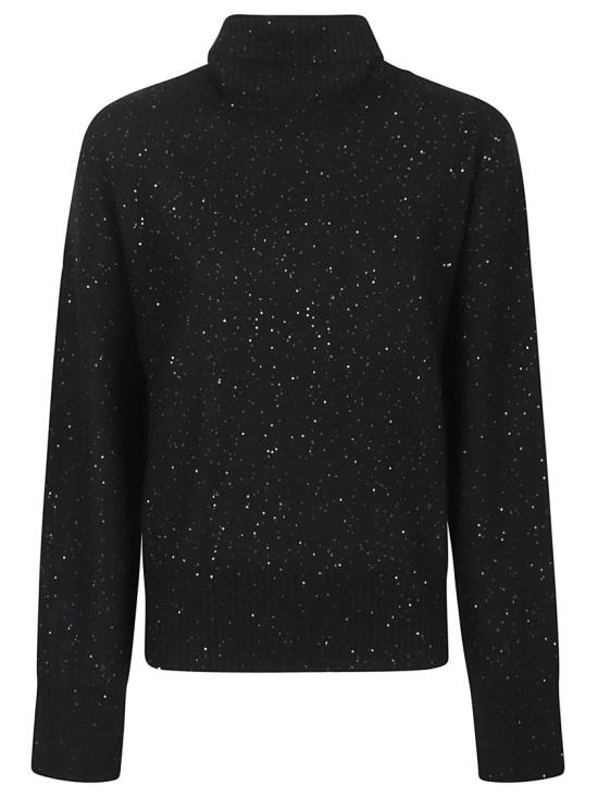 25FW 파비아나 필리피 스페클 니트 터틀넥 스웨터 MAD225F528 0000 D296 Black