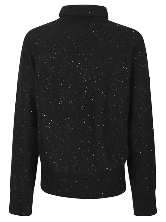 25FW 파비아나 필리피 스페클 니트 터틀넥 스웨터 MAD225F528 0000 D296 Black - FABIANA FILIPPI