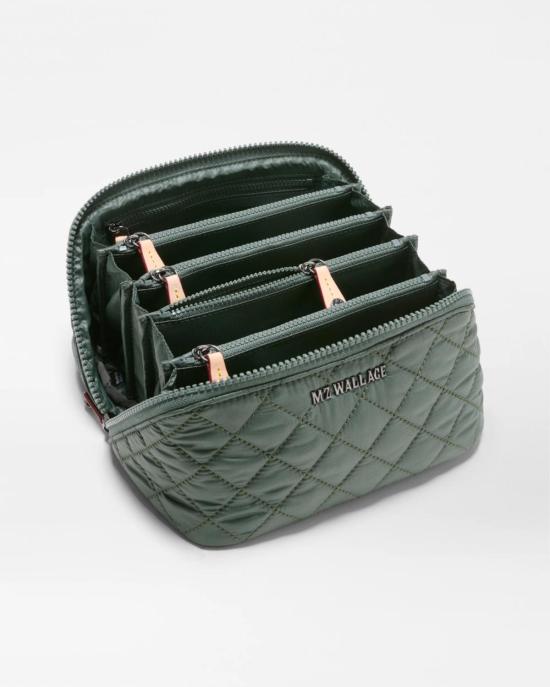  엠지 월리스 지갑 Mz Wallace Metro Accordion Cosmetic II 화장품 케이스 Juniper - MZ WALLACE
