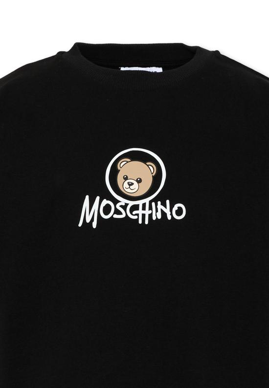 26FW [키즈] 모스키노 티셔츠 HMM05W LAA34 60100 BLACK - MOSCHINO